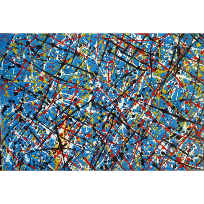 Action Painting - fondo celeste