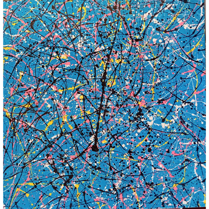 Action Painting - sfondo celeste 2