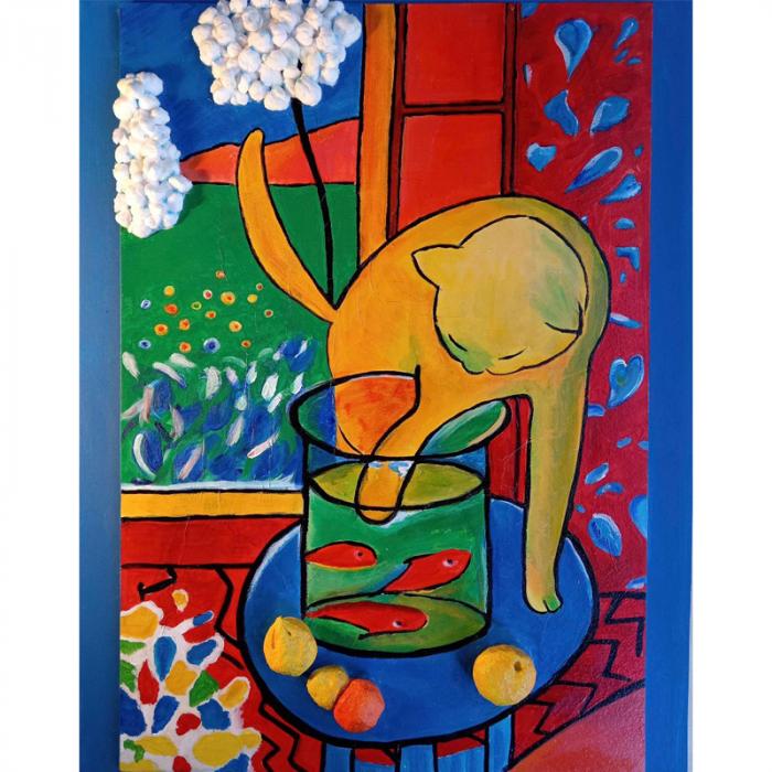 Gatto con pesci rossi, da Matisse