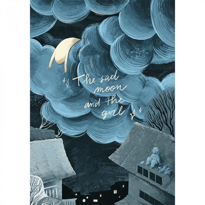 The sad moon and the girl