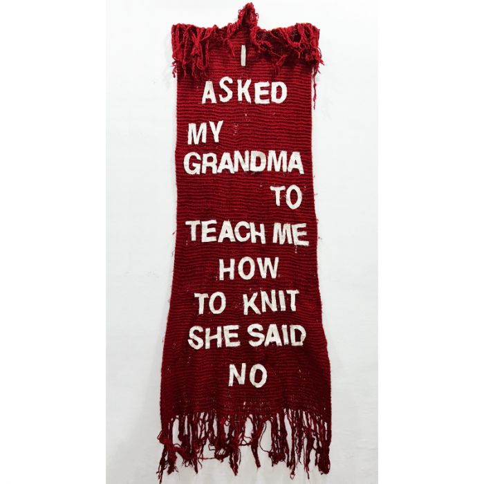 I asked my grandma to teach me how to knit she said no