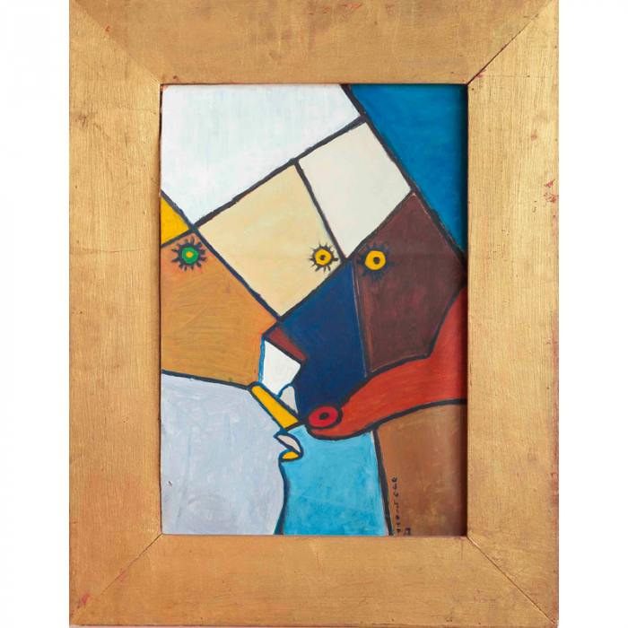 Astrattismo geometrico con inserimento di figure