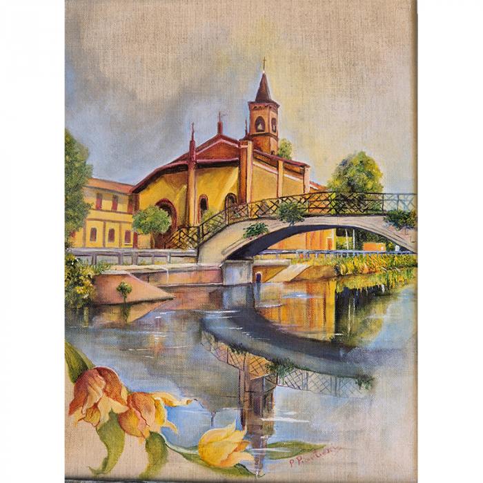 " Milano nostalgica" ..Chiesa di San Cristoforo sul naviglio.