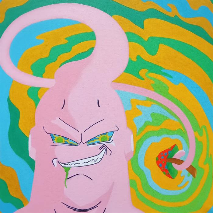 Majin Bu switch you in a Psy mushroom